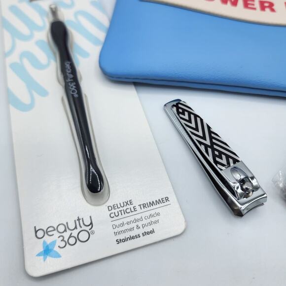 NEW Ipsy Power Moves Cosmetic Pouch Zip Bag, Nail Clipper, Files, Cuticle Lotion - Picture 2 of 6